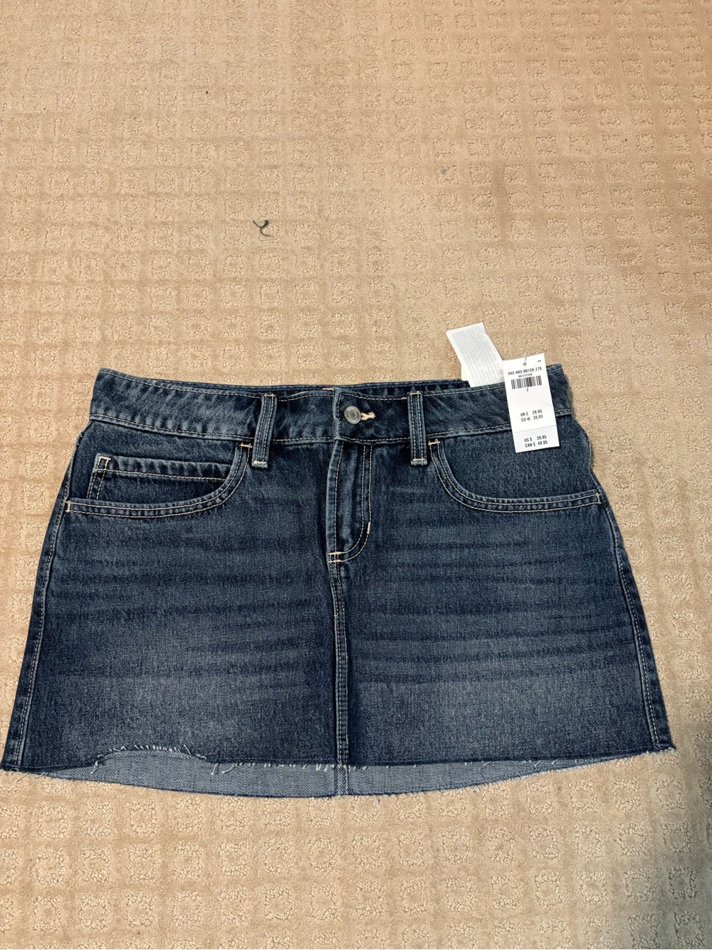 Hollister Denim Mini Skirt with built-in shorts- Dark Blue